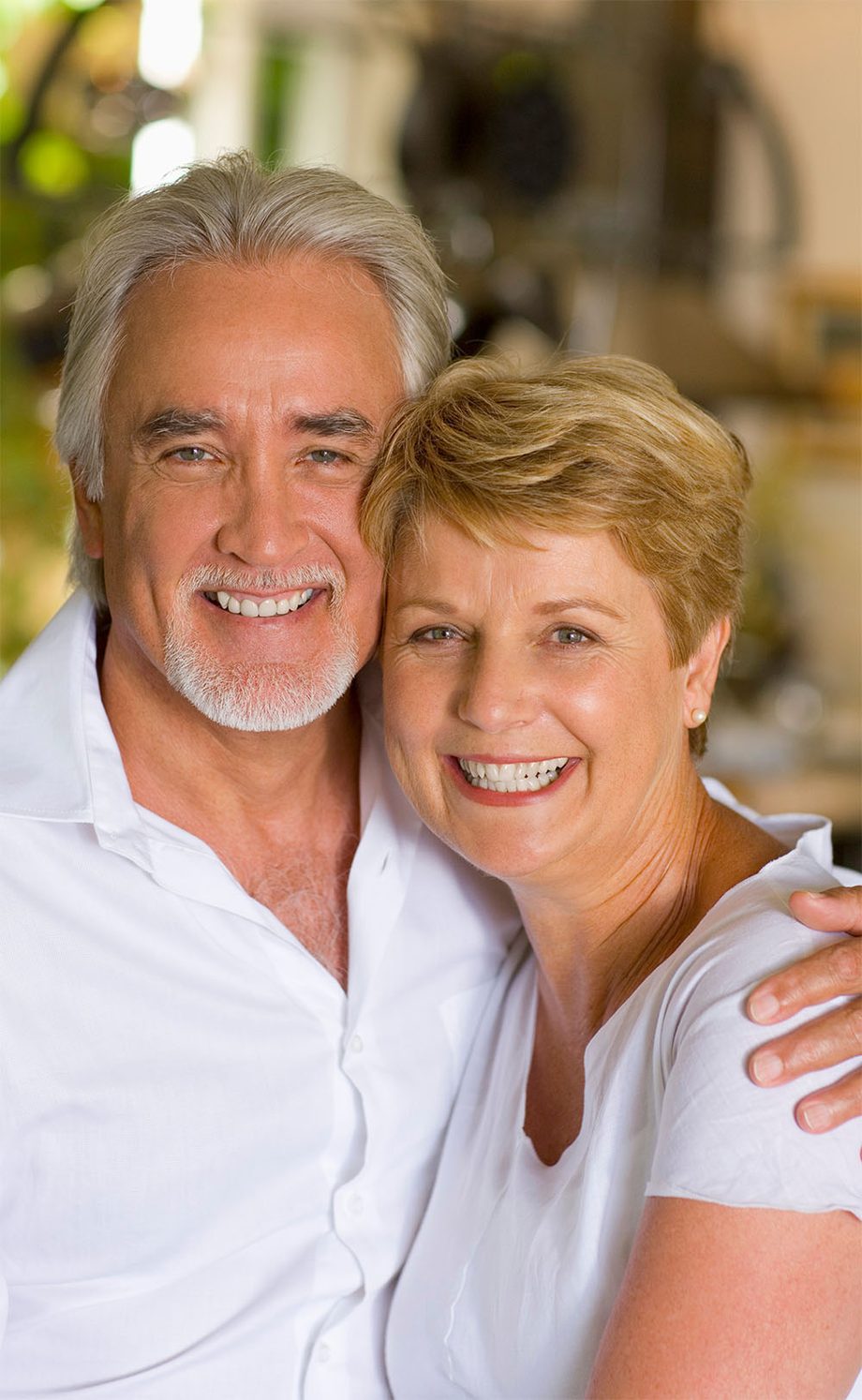 Smiling senior couple